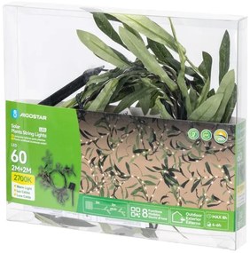 Aigostar - LED solárny reťazec 60xLED/4m IP65 teplá biela olive