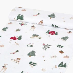 Goldea bavlnená pevná látka - tradičné vianoce 160 cm