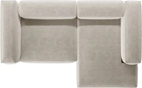 Béžová rohová pohovka (pravý roh/s leňoškou) Bergamo – Cosmopolitan Design