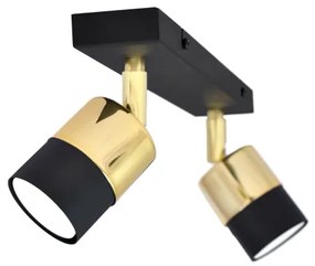 LED Bodové svietidlo TUBSSON 2xGU10/4,8W/230V čierna/zlatá