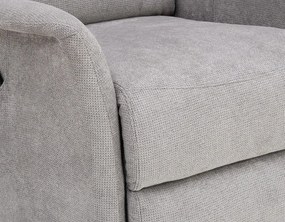 Masážne kreslo s polohovaním Legacy, šedá látka