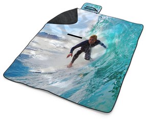 Sablio Plážová deka Surfista na vlne: 200x140 cm