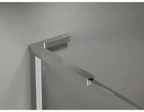 Mexen Kioto-F L, sprchová zástena s rámom 105 x 202 cm, 8 mm číre sklo, chrómový profil, 800-105-174-01-00
