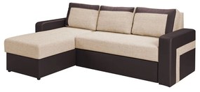 Rohová sedacia súprava Alaska, Dostupné poťahy: ekokoža Soft 066 + Lawa 01, Strana: ľavá