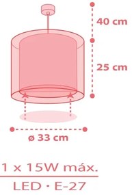 Dalber 41192 - Detský luster RAINBOW 1xE27/15W/230V pestrofarebný