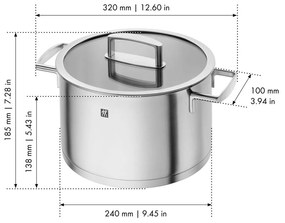 Zwilling Hrniec so sklenenou pokrievkou VITALITY 24 cm 6l