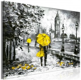 Artgeist Obraz - Walk in London (1 Part) Wide Yellow Veľkosť: 30x20, Verzia: Premium Print