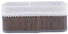 Altom Bambusový úložný košík s krajkou, 30 x 20 x12 cm, L
