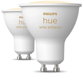 LED žiarovky v súprave 2 ks GU10, 4 W White ambiance – Philips Hue