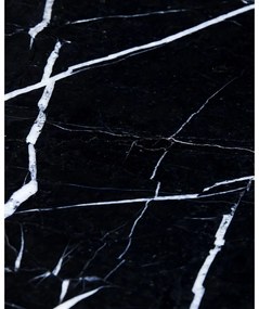 Mramorový konferenčný stolík v čierno-prírodnej farbe 80x80 cm Raw – Hübsch