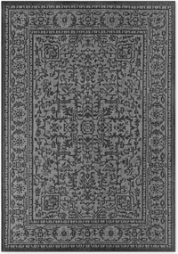 NORTHRUGS, Kusový koberec Duet Kona 106248 Black/White - na von aj na doma, 200x290, čiernobiela, chodba / predsieň