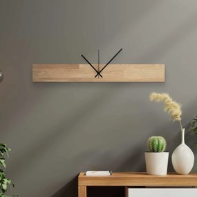 SENTOP | Minimalistické hodiny z prírodného dreva I SENTOP MAS020-3041-SILVER-60x8cm analógové