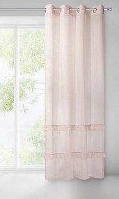 ZÁCLONA NA KRÚŽKOCH ARIANA 140X250 CM RUŽOVÁ