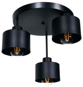 BERGE LED stropné svietidlo B7124 - 3xE27 - čierne