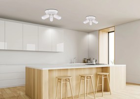 Candellux Biele stropné svietidlo Colly pre žiarovku 3x GU10 s guľatou základňou 98-01627