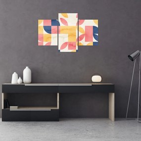 Obraz - Abstrakcia s retro vzormi (90x60 cm)