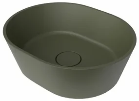 Umývadlo na dosku SAT Aula 47x38 cm zelená mat bez otvoru pre batériu, bez prepadu SATAU4738G