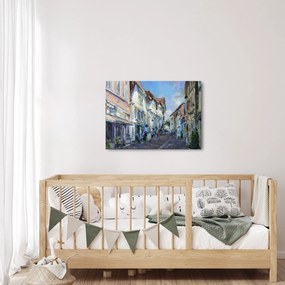 Obraz - Ulička starého mesta, akrylová maľba (70x50 cm)