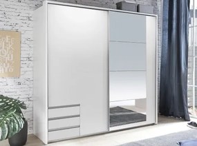 Šatníková skriňa Emden, 179 cm, biela%