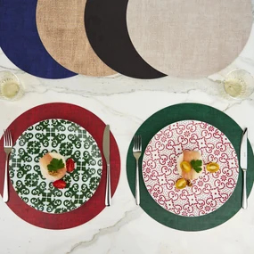 Prestieranie pod tanier Fabric obojstranné 38 cm mliečne biele