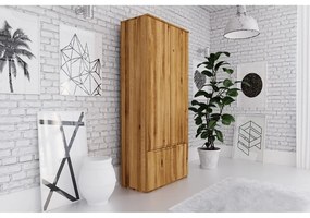 Šatníková skriňa z dubového dreva 90x206 cm Vento 2 - The Beds