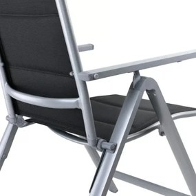 Záhradná polohovateľná stolička / kreslá Altessa Premium 2 ks - strieborná