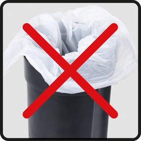 Čierny odpadkový kôš Wenko Leman, 5 l