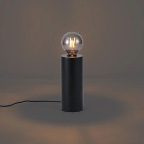 Moderná stolná lampa čierna 24 cm - Cylinder