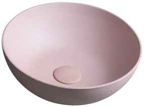 Sapho Sapho, FORMIGO betónové umývadlo na dosku, priemer 39cm, ružová mat, FG321