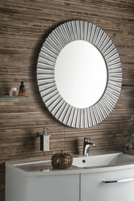 Sapho Sapho, PRIDE zrkadlo v ráme, priemer 90cm, strieborná, PD902