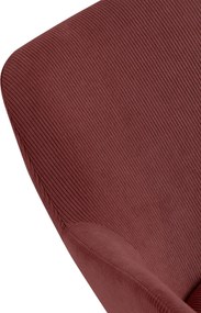 Jedálenská stolička Olema látka cord - bordová
