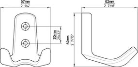 Siro Nábytkový vešiak KUBO malý nikel