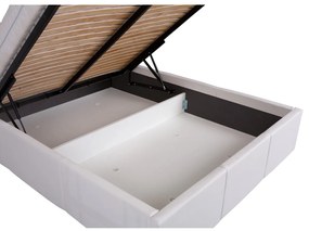 Manželská posteľ 170 cm Calabria P (biela ekokoža) (s roštom). Vlastná spoľahlivá doprava až k Vám domov. 1051550