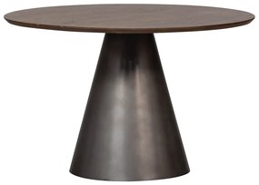 Jedálenský stôl giggie ø 120 cm tmavo hnedý MUZZA