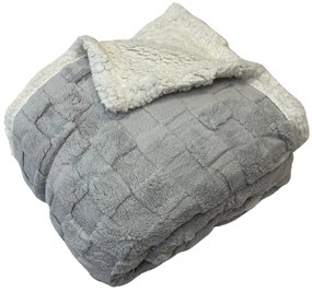 Deka luxury baranková z mikroplyšu svetlo sivá 200x230cm TiaHome