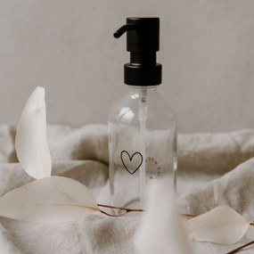 Eulenschnitt Sklenený dávkovač mydla Heart Transparent 250 ml