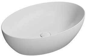 GSI, PURA keramické umývadlo na dosku 60x42 cm, biela mat, 884209