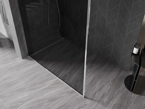 Mexen Kioto-F, sprchová zástena s rámom 80 x 202 cm, 8 mm šedé sklo, chrómový profil, 800-080-104-01-40