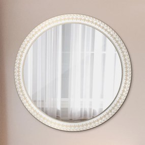 Okrúhle ozdobné zrkadlo na stenu Indická mandala fi 90 cm