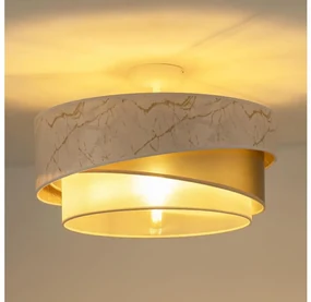 Duolla - Prisadený luster KOBO 1xE27/15W/230V pr. 45 cm biela/zlatá DU605489