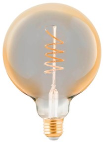 EGLO Retro stmievateľná filamentová LED žiarovka, E27, G125, 4W, 245lm, 2200K, teplá biela, jantárová