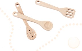 KIK Detská drevená retro kuchynka s doplnkami BOHO