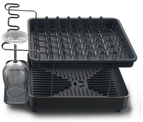 Sivý dvojposchodový anikoro odkvapkávač Excel – Joseph Joseph