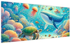 Obraz - Svet pod hladinou (120x50 cm)