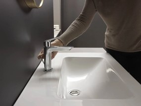 Hansgrohe Logis, umývadlová batéria Fine 110, s výpustom, EcoSmart, chrómová, HAN-71251000