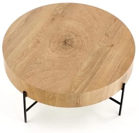 Konferenčný stolík BROOKLYN 37x80 cm prírodný dub/čierna