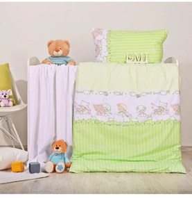 Obliečky detské Macko zelené EMI, Detský set 90x130 + 45x65