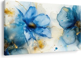 Obraz - Kvetinová, atramentová maľba (90x60 cm)