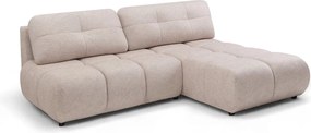Rohová sedačka Lerio pravá s funkciou spania - svetlo béžová hydrofóbna tkanina Blur 02