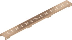 Mexen Flat, lineárny podlahový žľab 50 cm, medená matná, 1C23050